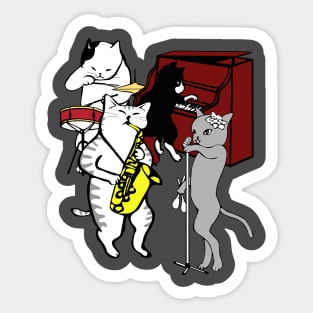 Cat Band Sticker